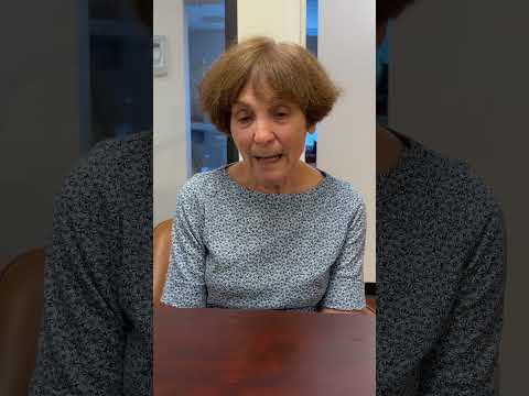 Crown patient Linda Bebeau sharing her testimonial about new porcelain crowns at Innova Smiles in Marlborough MA