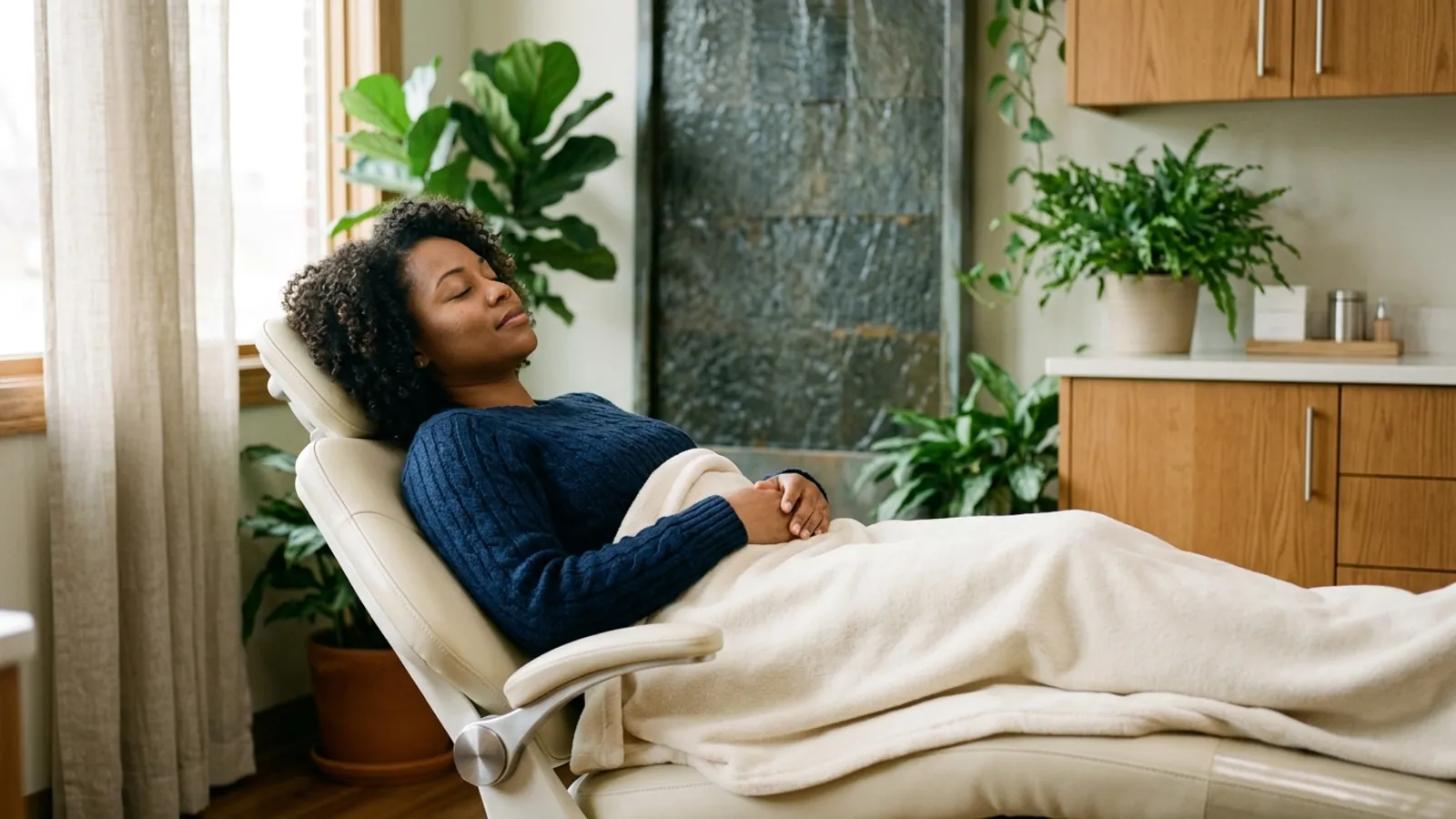 Innova Smiles calming treatment suite with warm lighting and modern finishes