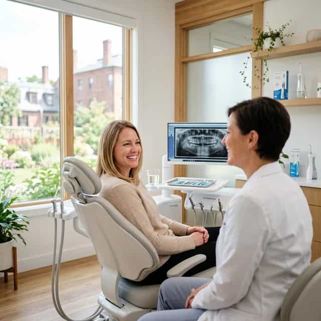 Dental hygienist performing gum disease treatment at Innova Smiles Marlborough MA