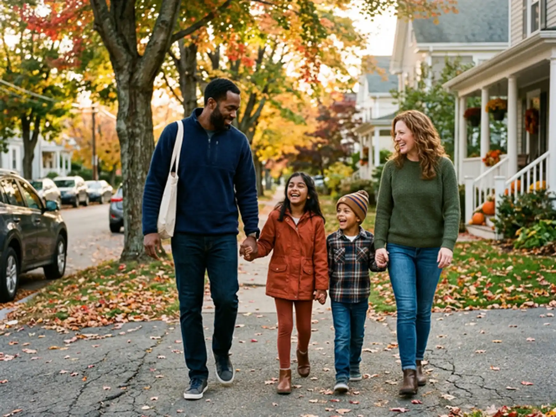 Happy family with healthy gums after preventive periodontal care at Innova Smiles in Marlborough, MA