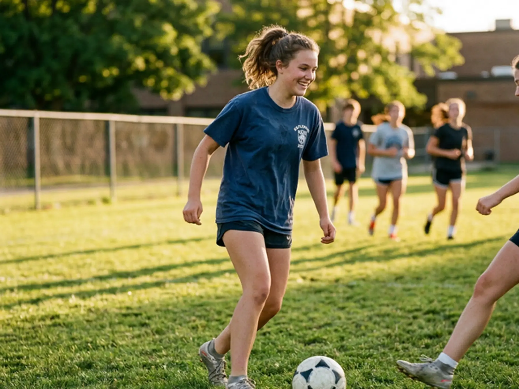 Teenage athlete playing sports while wearing clear aligners