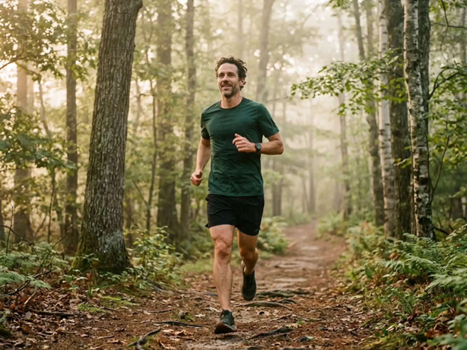 Active adult exercising comfortably after custom night guard treatment in Marlborough, MA