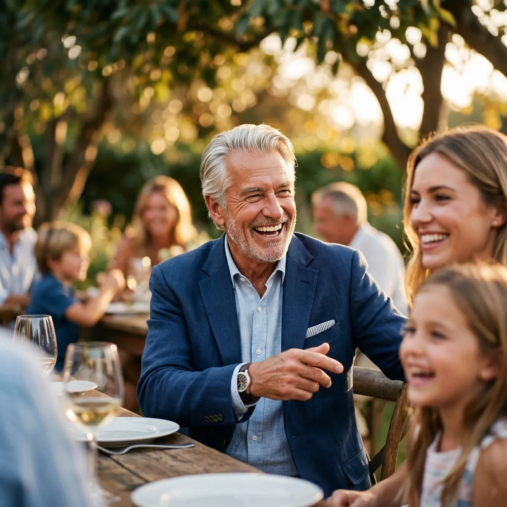 Confident older gentleman enjoying life after All-on-4 restoration
