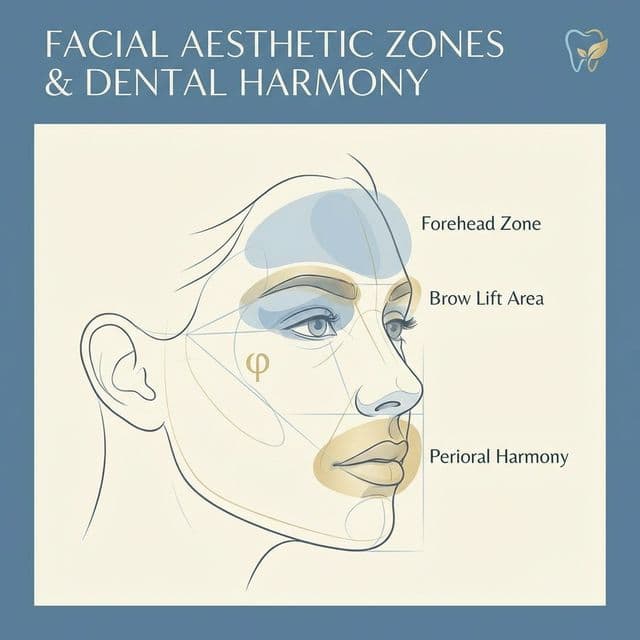 Facial anatomy and aesthetic zones for TMJ-relief and facial aesthetic treatment at Innova Smiles in Marlborough, MA