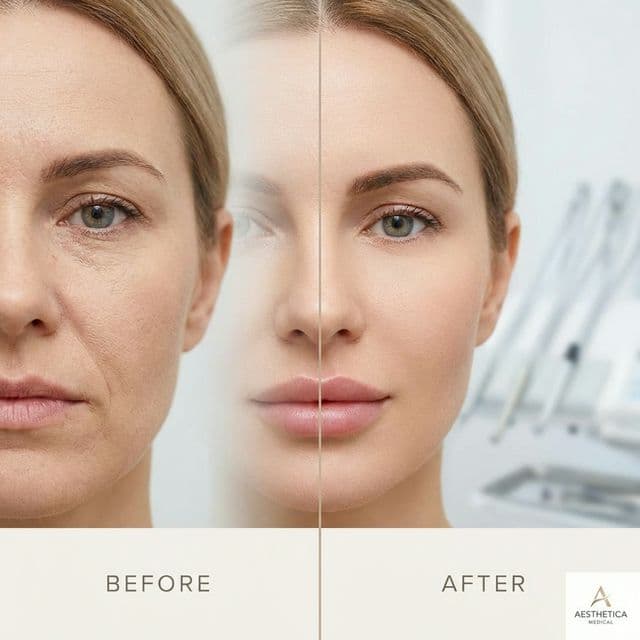 Before-and-after results of TMJ-relief and facial aesthetic treatment at Innova Smiles in Marlborough, MA