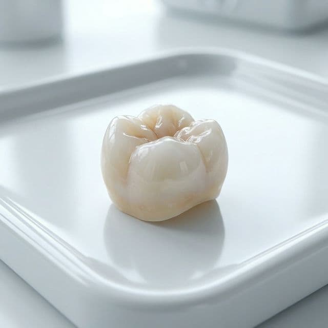 High-quality ceramic dental crown crafted at Innova Smiles in Marlborough, MA