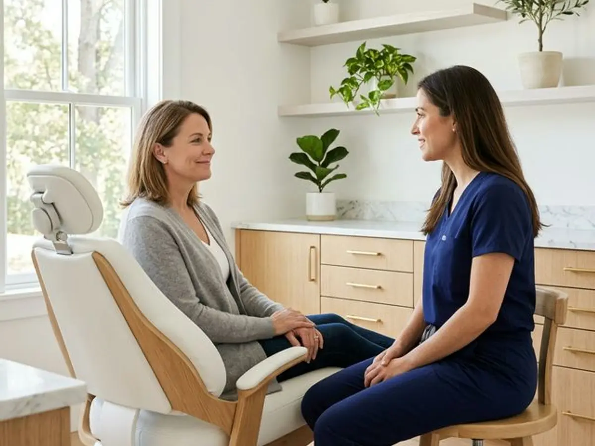 Patient feeling relieved after fast toothache treatment at Innova Smiles dental office in Marlborough, MA